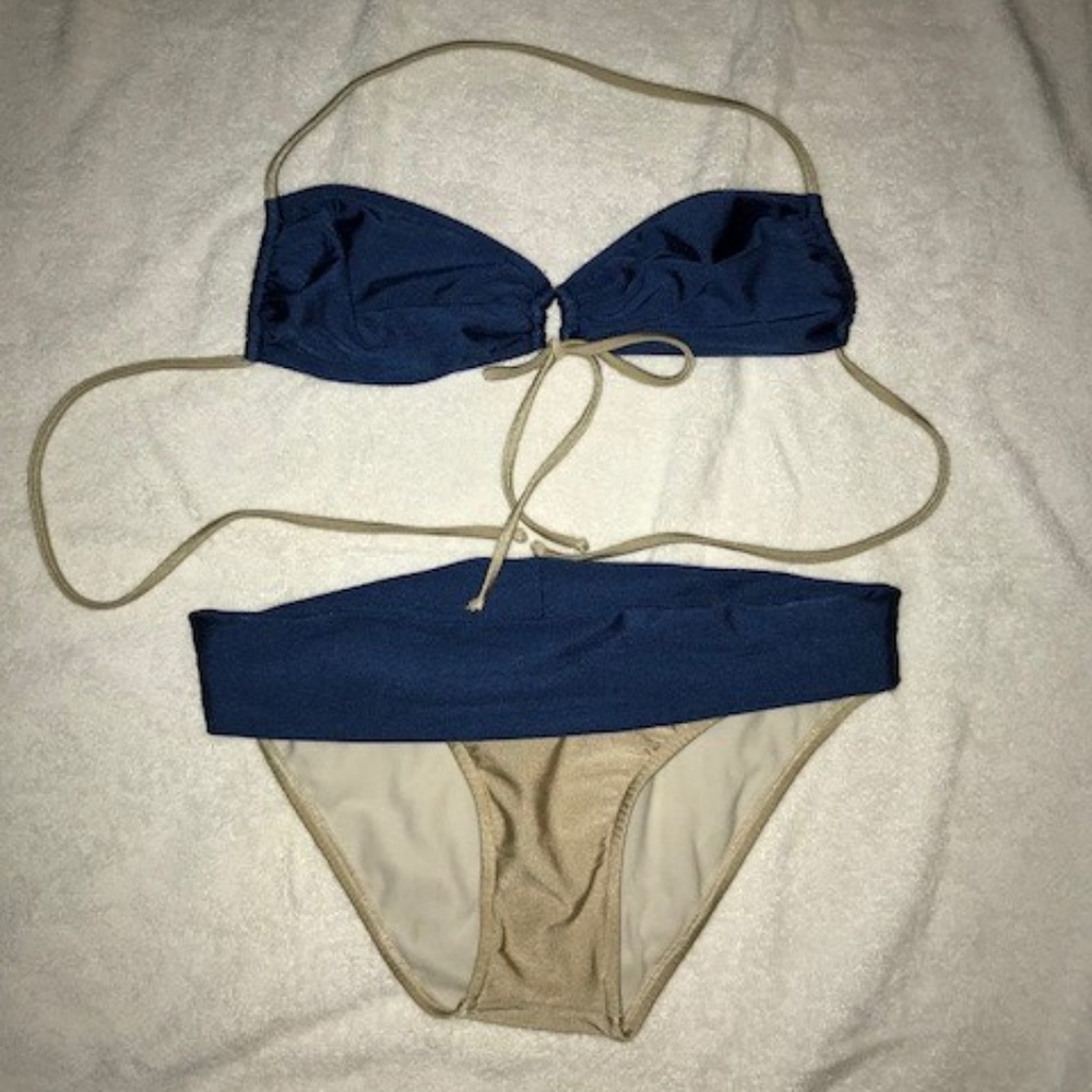 Blue and Gold Bathing Suit